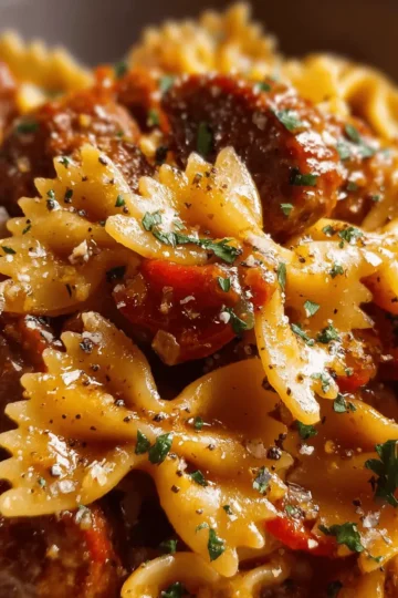 Italian Sausage with Bow Tie Pasta