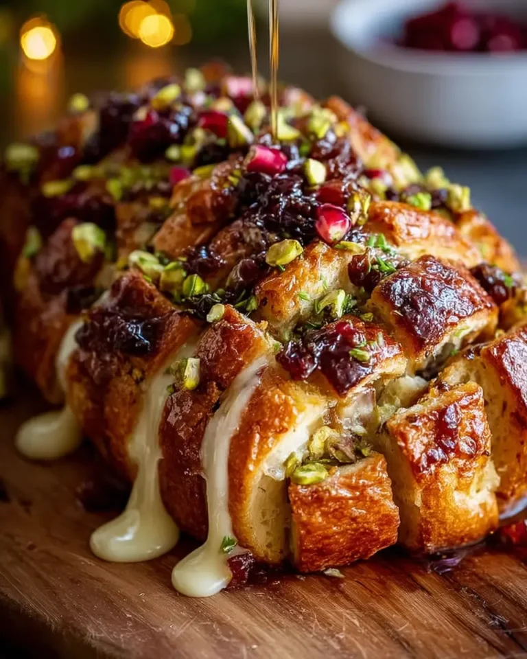 Hot Honey Brie, Cranberry & Pistachio Pull-Apart Sourdough