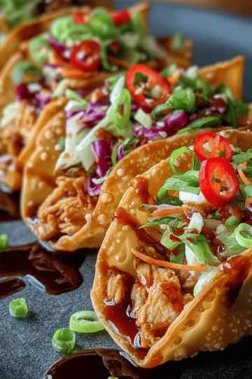 Chicken Wonton Tacos