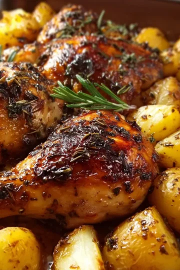 Garlic Roasted Chicken and Potatoes