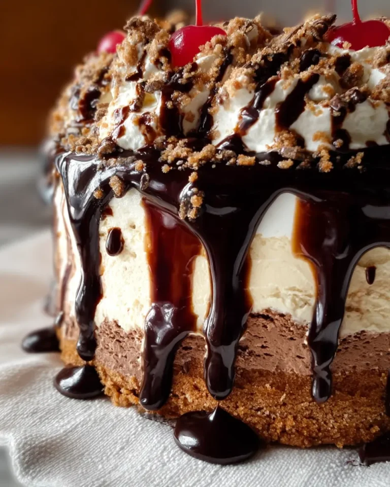Chocolate Sauce Ice Cream Cake