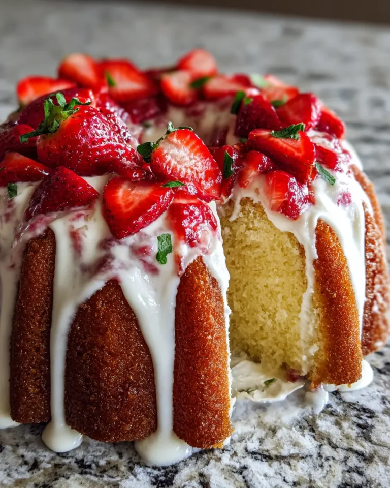 Homemade Strawberry Cream Cheese Pound Cake