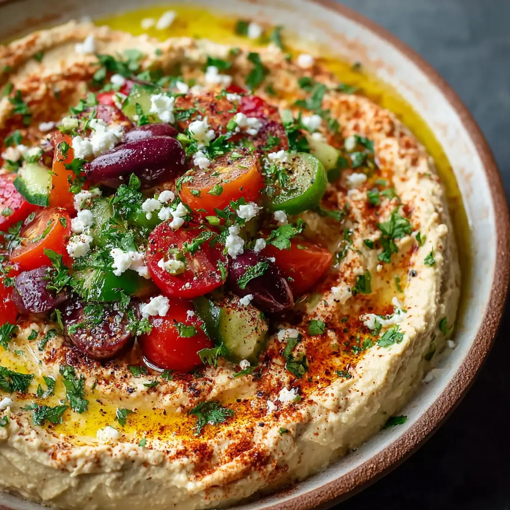 Greek Style Loaded Hummus