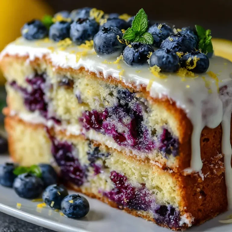 Easter Lemon Blueberry Cake